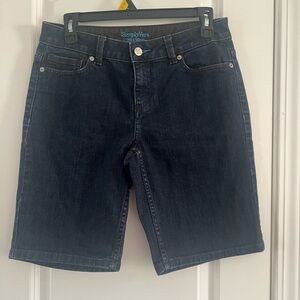 Simply Vera Vera Wang Midnight Blue Denim Shorts
